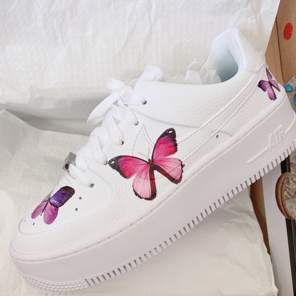 Nike Air Force low sage custom butterfly 🦋 - Picture 4 of 7